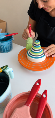 Steffy Renkli Seramik Şarjlı Masa Lambası-Masa Lambası-Dopamin Lighting-LİLA-NowShopFun