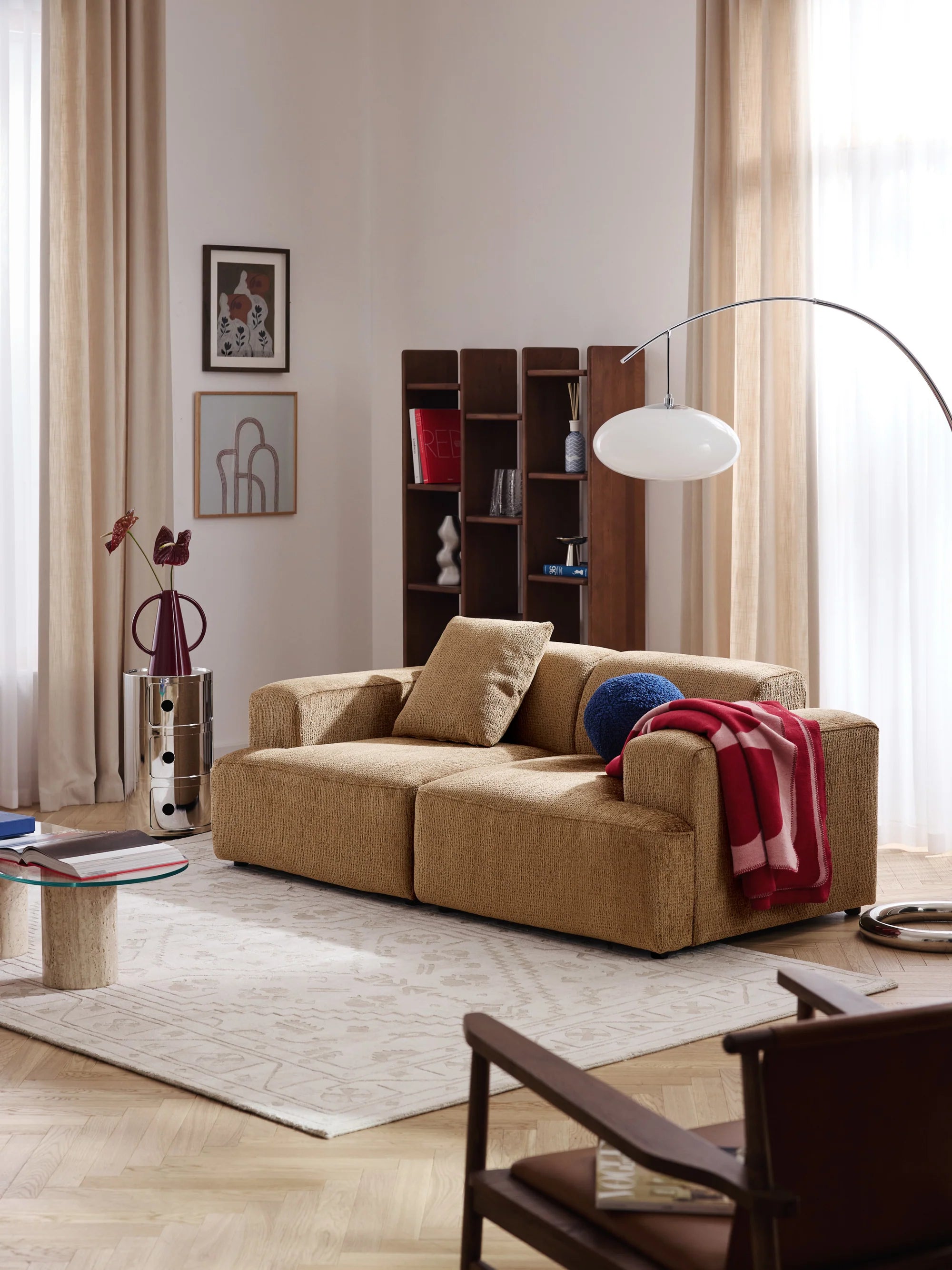 Stella Modüler Kanepe – Şönil, 2-3 Kişilik-Kanepe-Innature Home-Hardal-NowShopFun