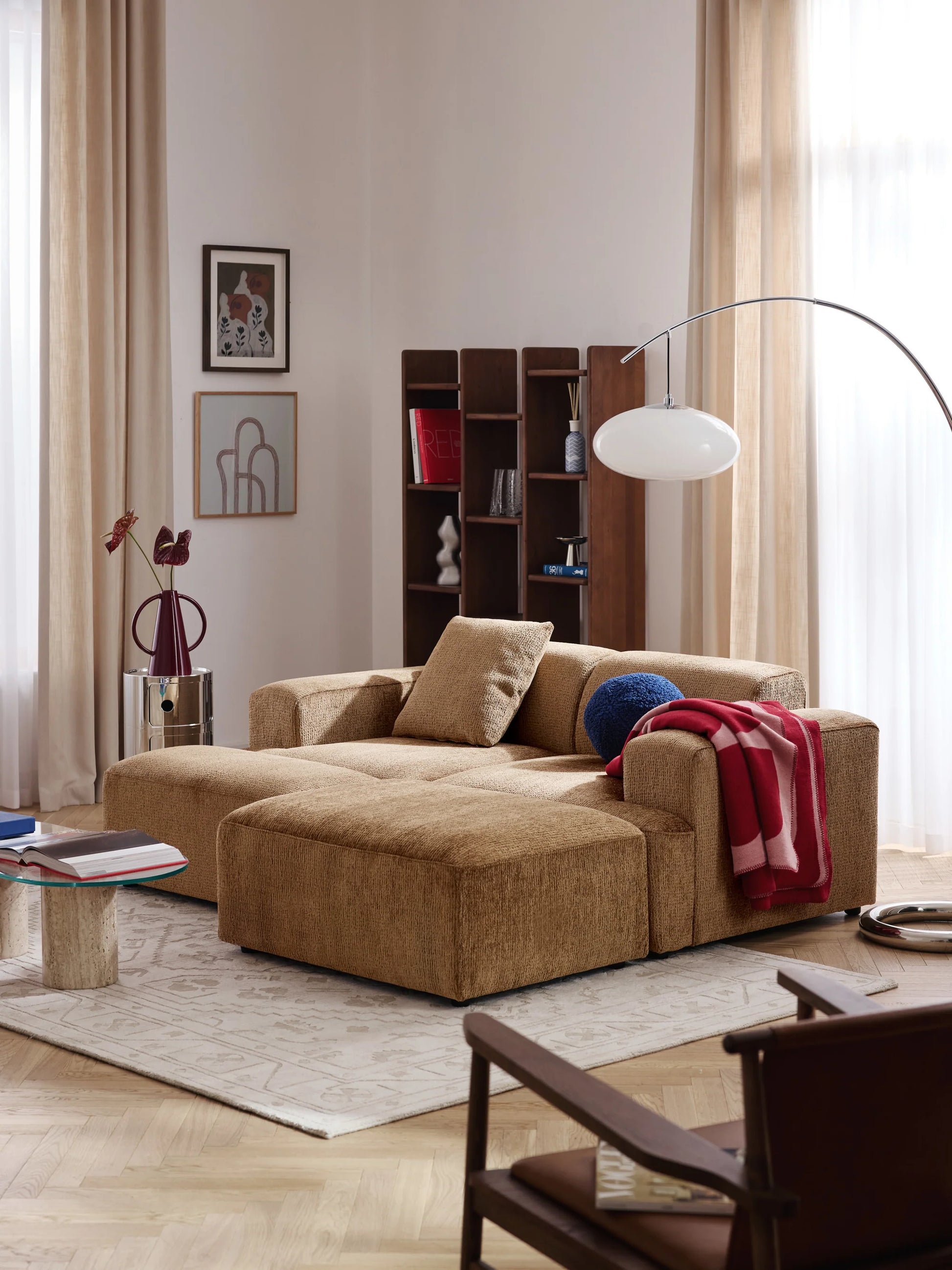 Stella Modüler Kanepe – Şönil, 2-3 Kişilik-Kanepe-Innature Home-Hardal-NowShopFun