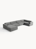 Stella Yumuşak Oturumlu Modüler Köşe Kanepe keten, 5-6 Kişilik-Köşe Koltuk-Innature Home-Keten - Açık Bej-Sağ-NowShopFun