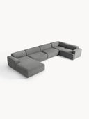 Stella Yumuşak Oturumlu Modüler Köşe Kanepe keten, 5-6 Kişilik-Köşe Koltuk-Innature Home-Keten - Açık Bej-Sağ-NowShopFun