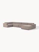 Stella Yumuşak Oturumlu Modüler Köşe Kanepe keten, 5-6 Kişilik-Köşe Koltuk-Innature Home-Keten - Açık Bej-Sağ-NowShopFun