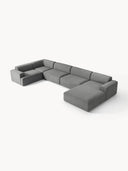 Stella Yumuşak Oturumlu Modüler Köşe Kanepe keten, 5-6 Kişilik-Köşe Koltuk-Innature Home-Keten - Açık Bej-Sağ-NowShopFun