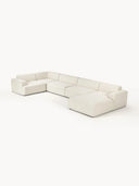 Stella Yumuşak Oturumlu Modüler Köşe Kanepe keten, 5-6 Kişilik-Köşe Koltuk-Innature Home-Keten - Açık Bej-Sağ-NowShopFun