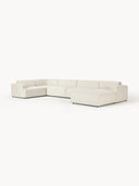 Stella Yumuşak Oturumlu Modüler Köşe Kanepe keten, 5-6 Kişilik-Köşe Koltuk-Innature Home-Keten - Açık Bej-Sağ-NowShopFun