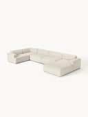 Stella Yumuşak Oturumlu Modüler Köşe Kanepe keten, 5-6 Kişilik-Köşe Koltuk-Innature Home-Keten - Açık Bej-Sağ-NowShopFun