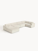 Stella Yumuşak Oturumlu Modüler Köşe Kanepe keten, 5-6 Kişilik-Köşe Koltuk-Innature Home-Keten - Açık Bej-Sağ-NowShopFun