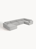Stella Yumuşak Oturumlu Modüler Köşe Kanepe keten, 5-6 Kişilik-Köşe Koltuk-Innature Home-Keten - Açık Bej-Sağ-NowShopFun