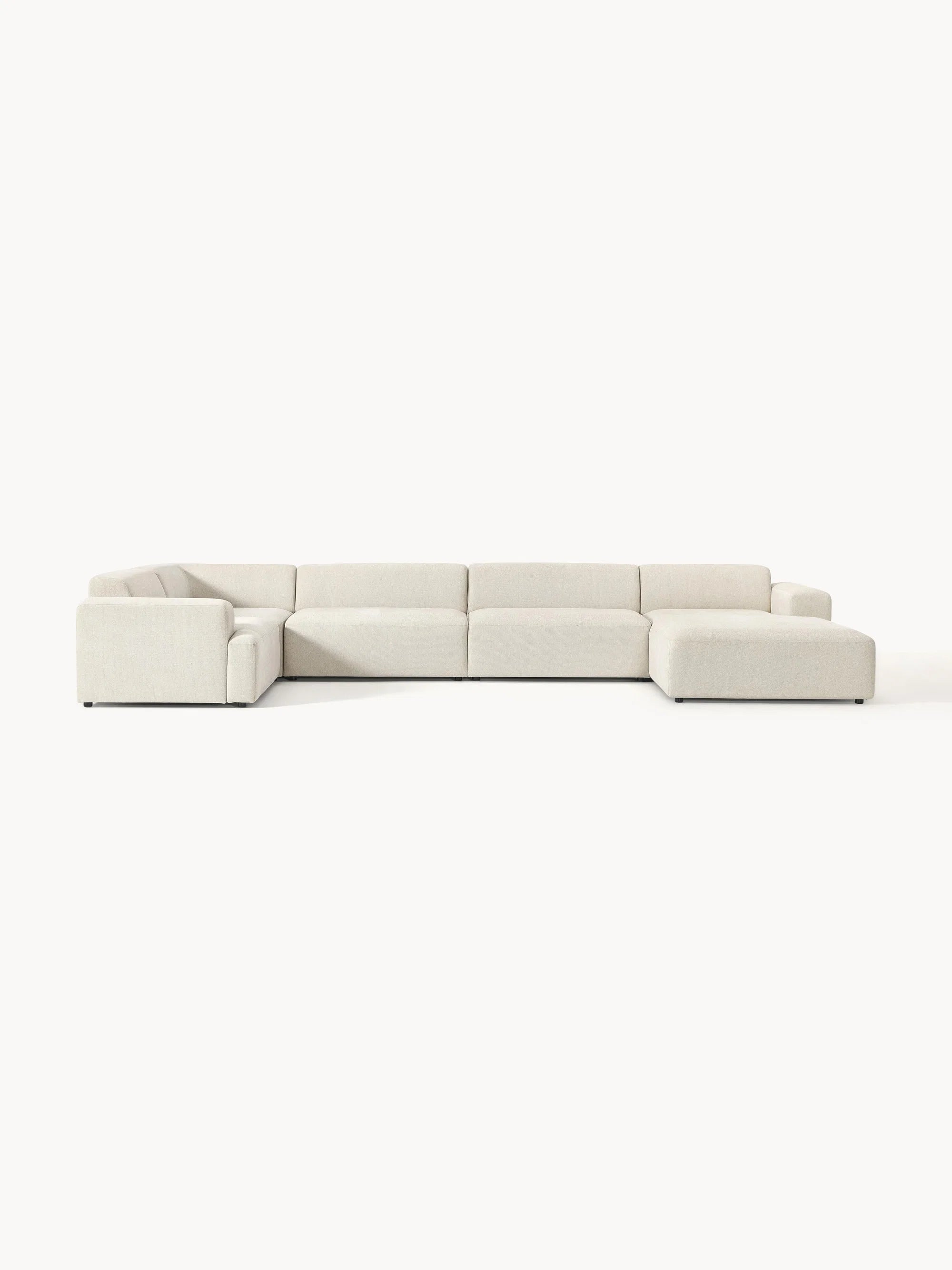 Stella Yumuşak Oturumlu Modüler Köşe Kanepe keten, 5-6 Kişilik-Köşe Koltuk-Innature Home-Keten - Açık Bej-Sağ-NowShopFun
