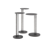 Sting Fırça Darbeli Gri Çelik 3'lü Yan Sehpa Takımı-Sehpa-Cattelan Italia-NowShopFun