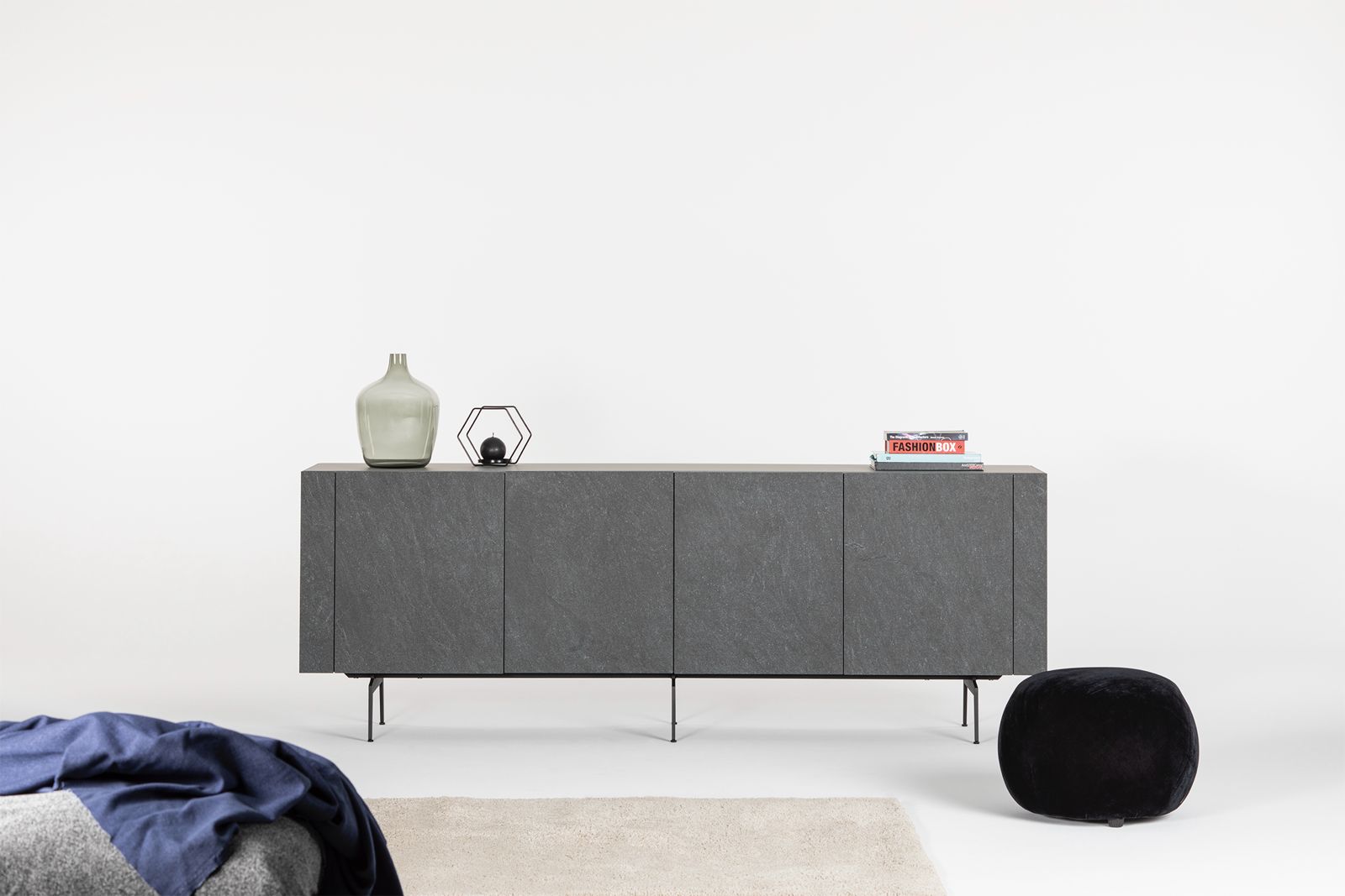 Stone Doğal Taş Ve Metal Konsol