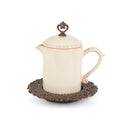 Stonewr Sauce Jar With Metal Base-Kavanozlar ve Kutular-GG Collection-NowShopFun