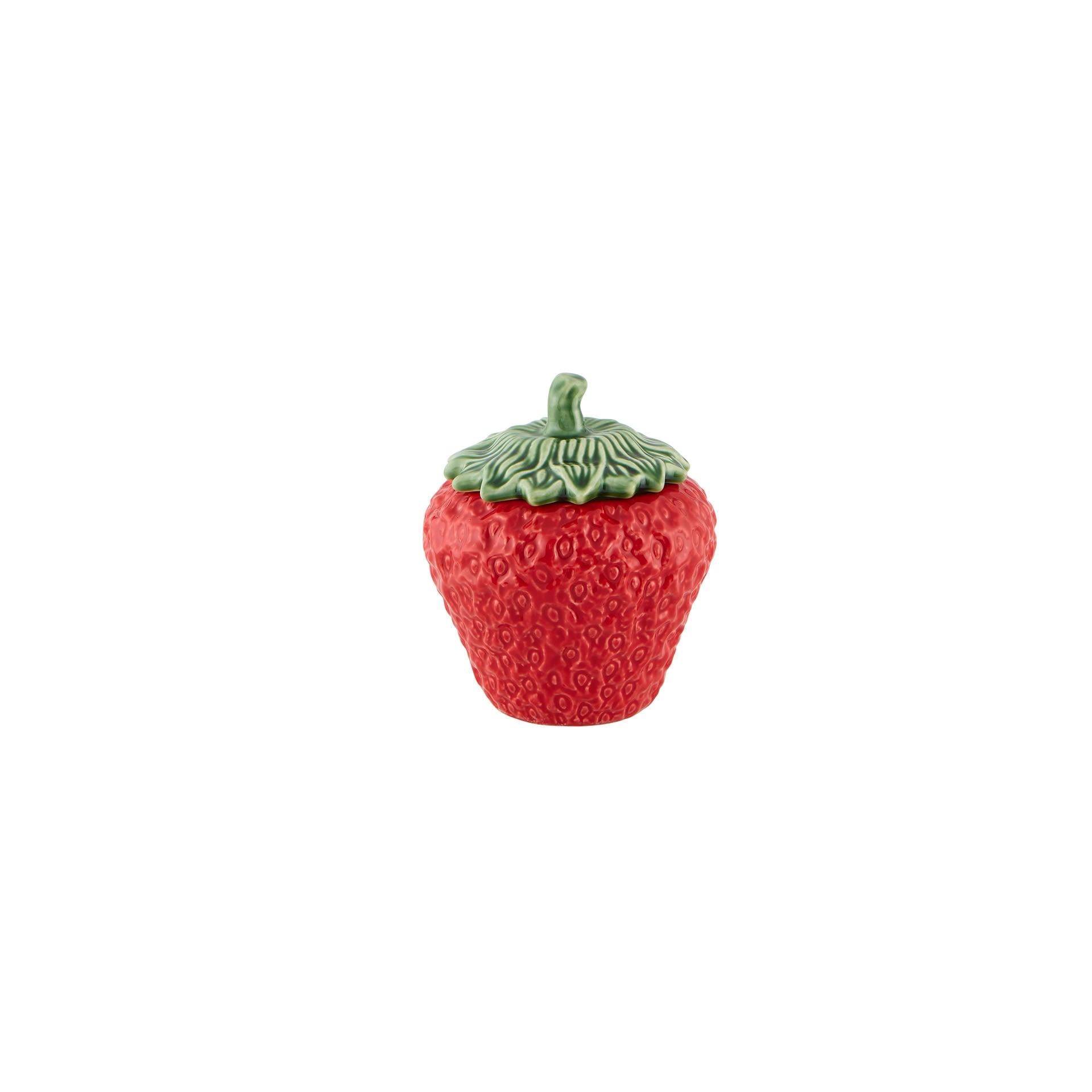 Strawberries Kırmızı Seramik Büyük Saklama Kutusu