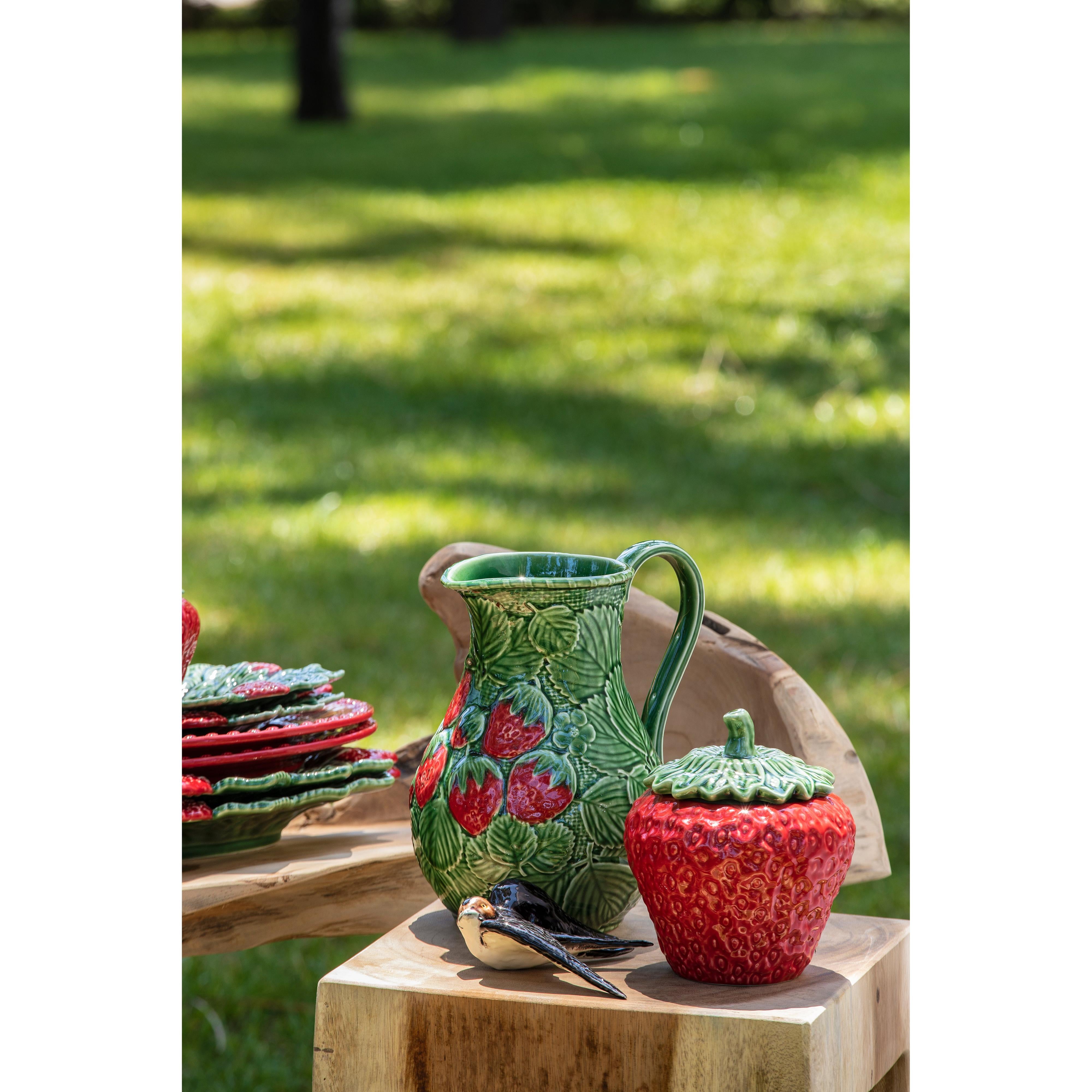 Strawberries Kırmızı Seramik Saklama Kutusu