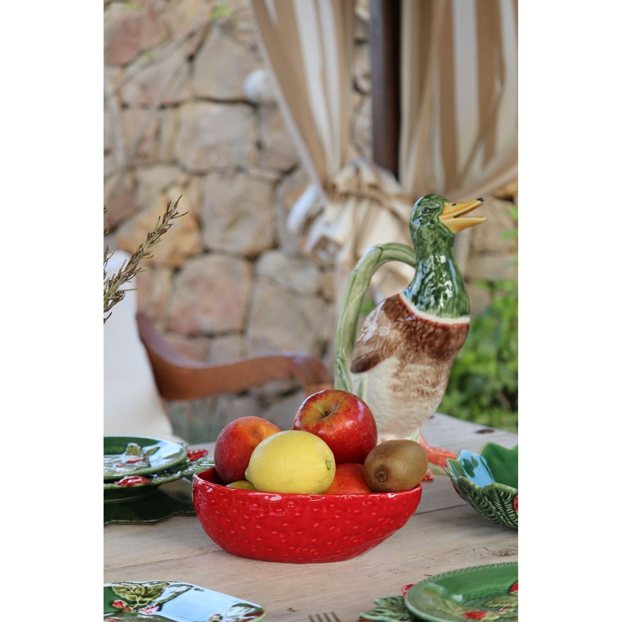 Strawberries Kırmızı Seramik Servis Kasesi