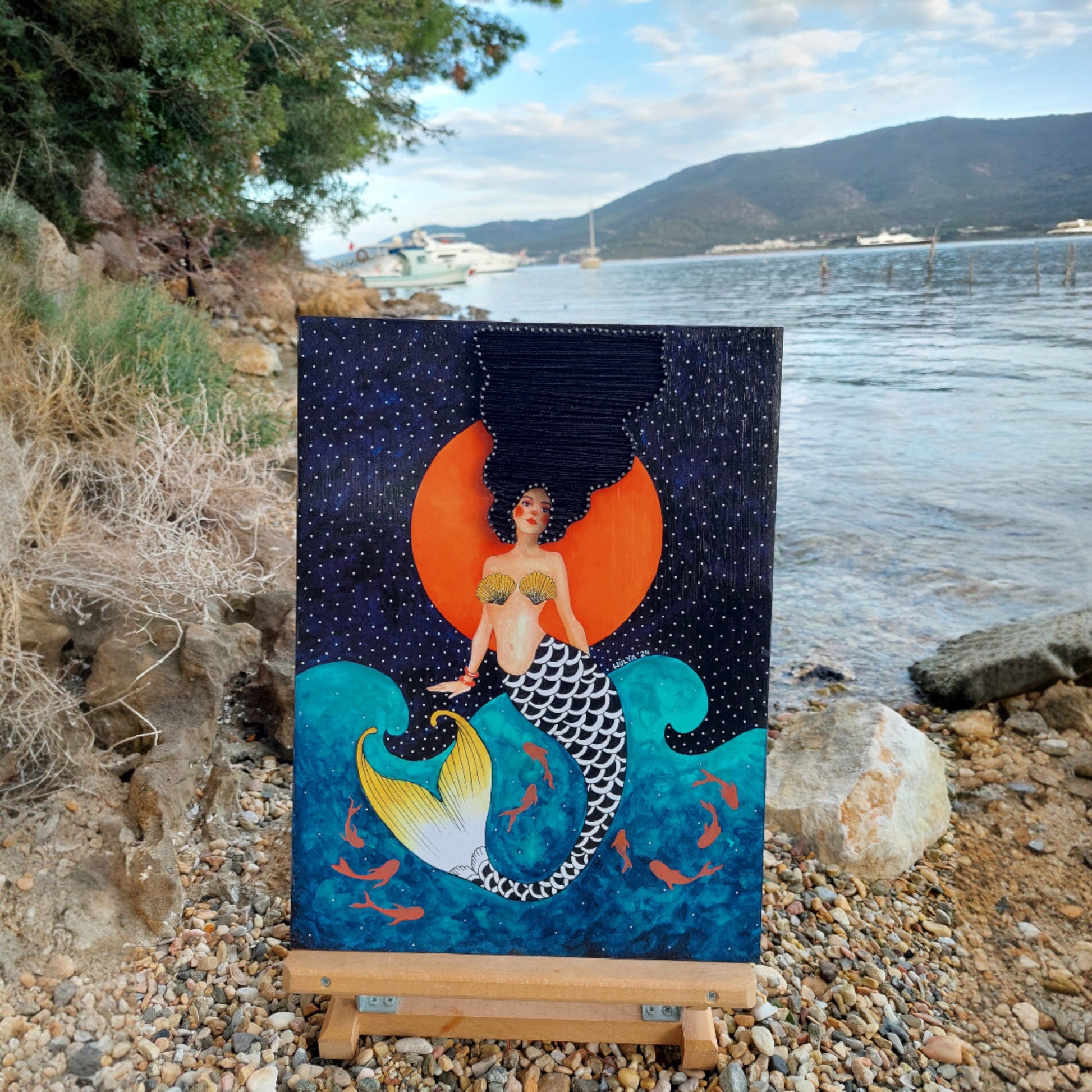 String Art Tablo - Go With The Flow