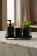 Sümbül Mermer Pirinç Banyo Seti