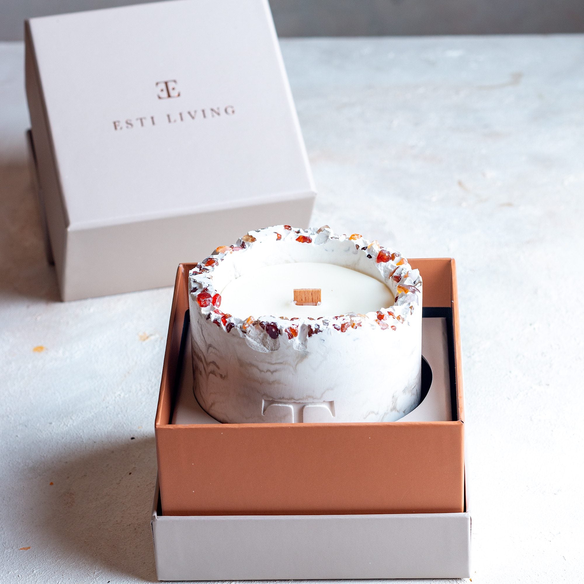 Sun And Fig Taşlı - Büyük Mum (300 G)