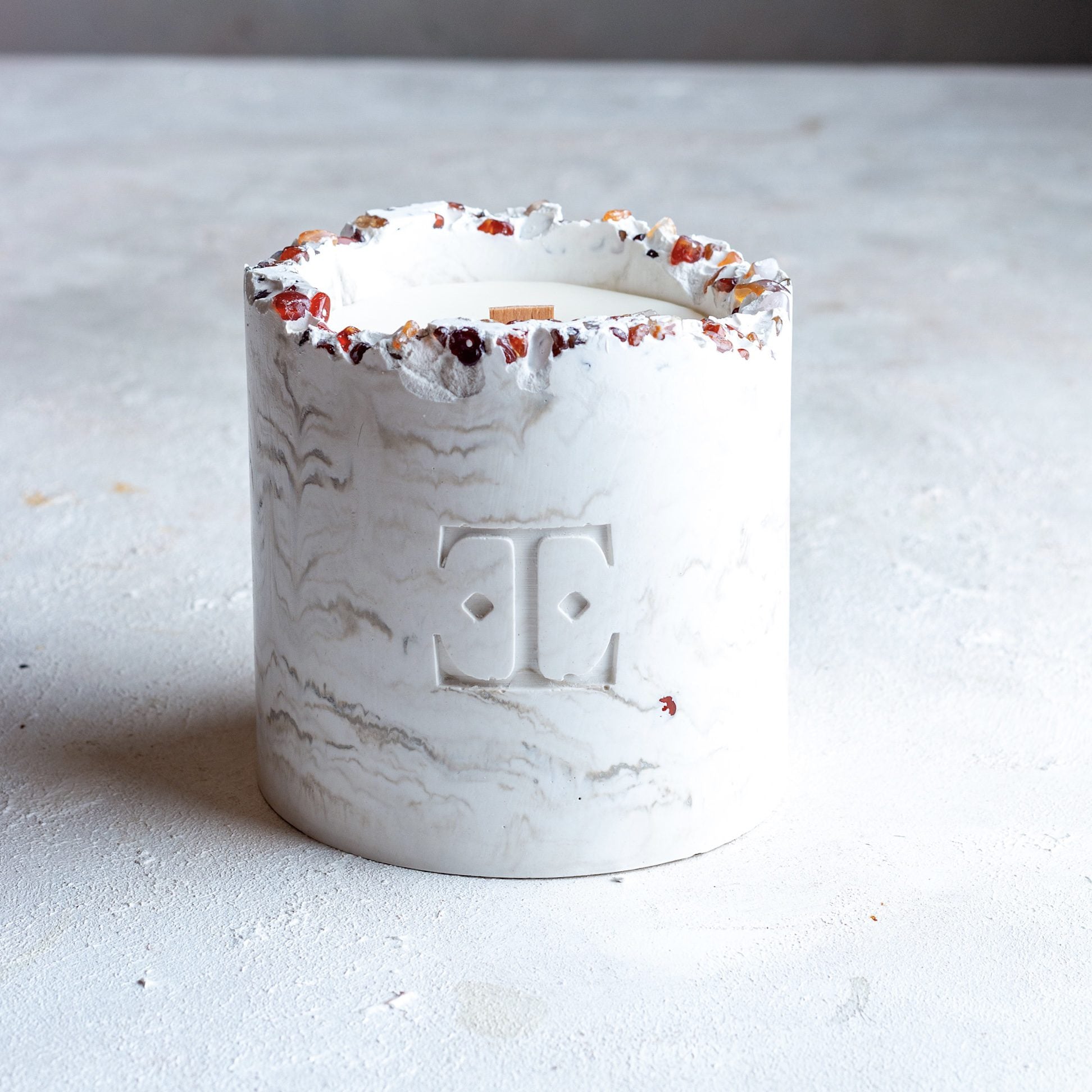 Sun And Fig Taşlı - Büyük Mum (300 G)