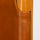 Taba Rengi Deri Oturumlu Bistro Teak Naturel Renk Sandalye Y. 65 cm-Artika Design-NowShopFun