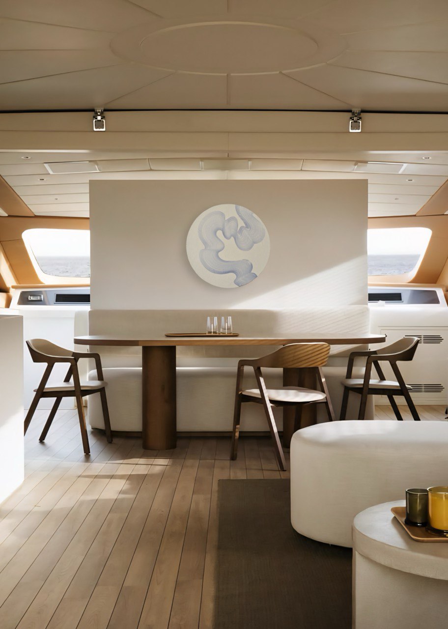 Tablo Mavi Dalga Yuvarlak Tablo-Tablo-VİDİ Art Studio-NowShopFun