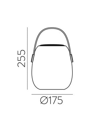 Take Masa Lambasi 1l Opal-Beige Ø17x25 Cm Led 3w Ip44 Rgb