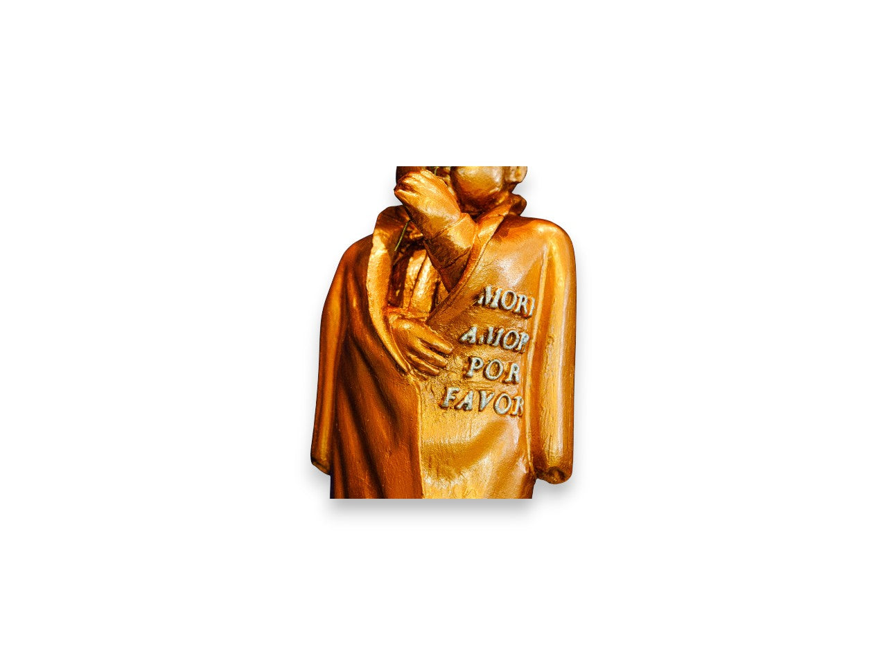 Takım Elbiseli Bronz Figür Şapkalı Lüks Polyester Heykel