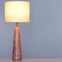 Tall Cone Pembe Traverten Abajur