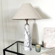 Tall Cone01 Beyaz/Gri Mermer Abajur-Abajur-Y19 Design-NowShopFun