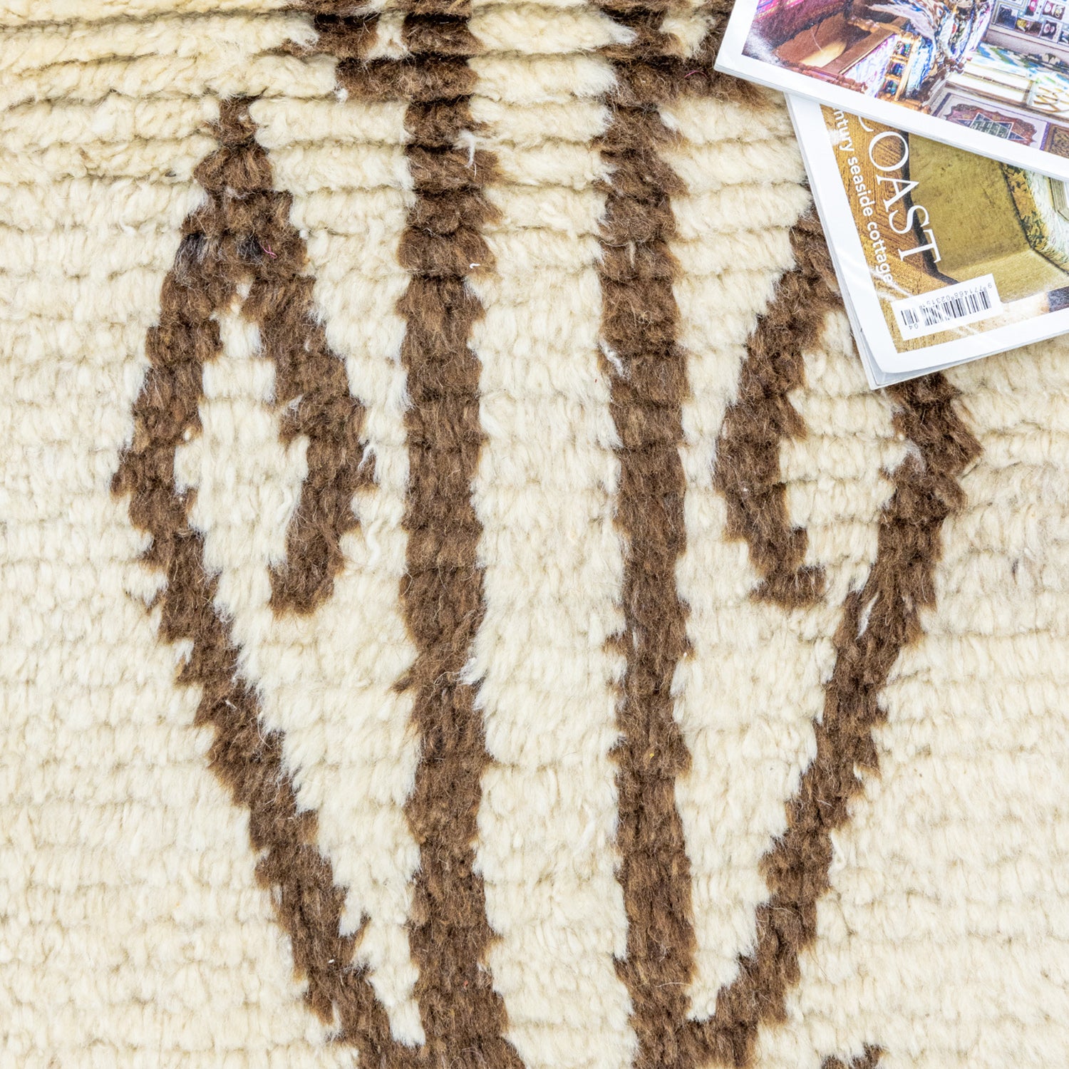 Tamara Bereket Desenli Yün Tülü Halı 96x175 cm-TURKISH HANDWOVEN RUGS-Soho Antiq-NowShopFun