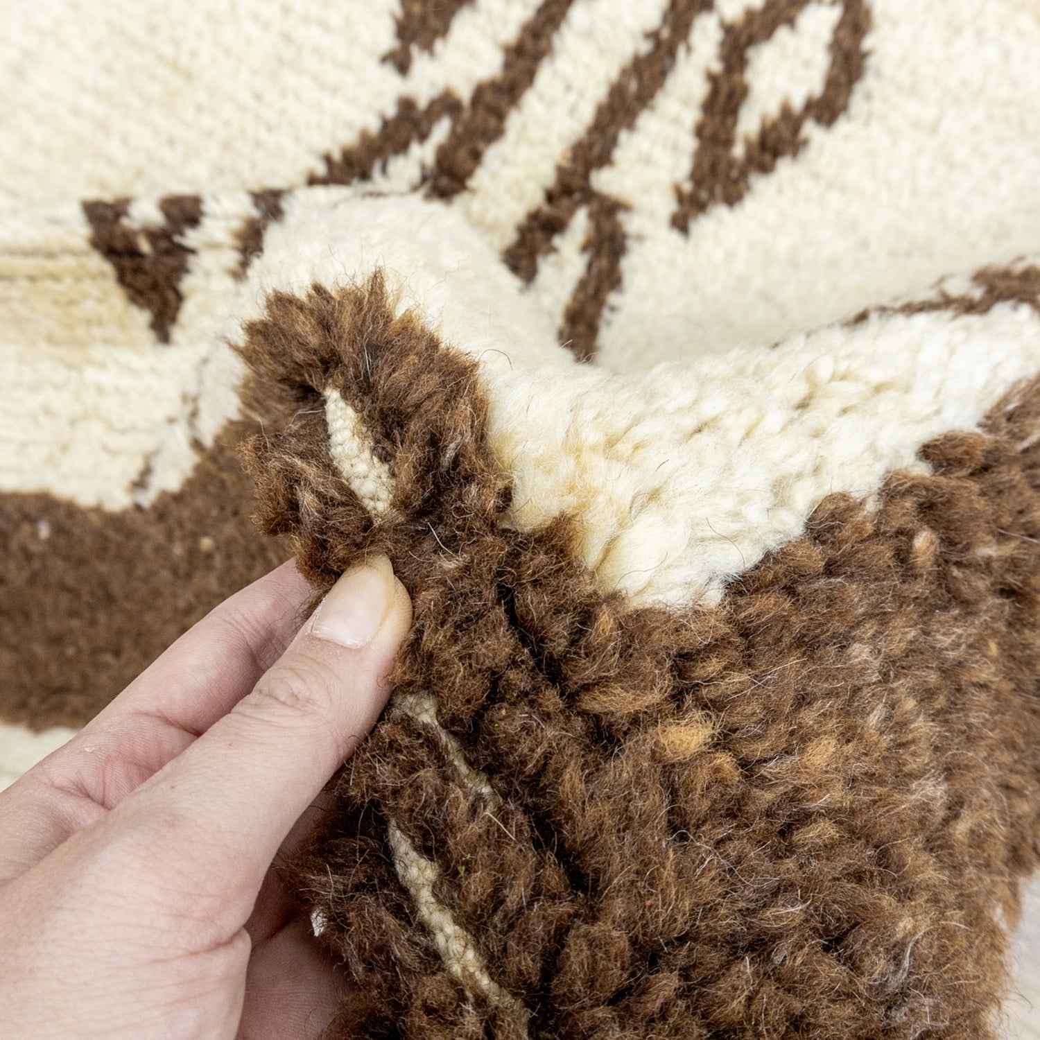 Tamara Bereket Desenli Yün Tülü Halı 96x175 cm-TURKISH HANDWOVEN RUGS-Soho Antiq-NowShopFun