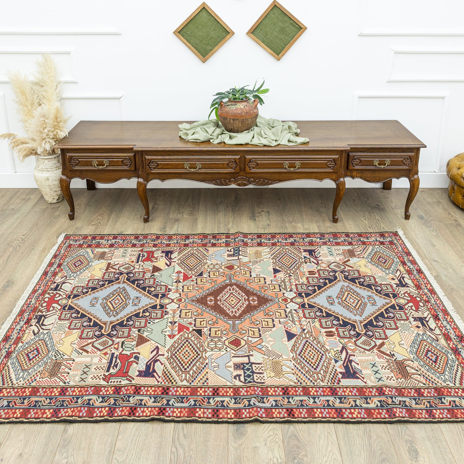 Tara Geometrik İran Sumak Kilim 130X207 Cm