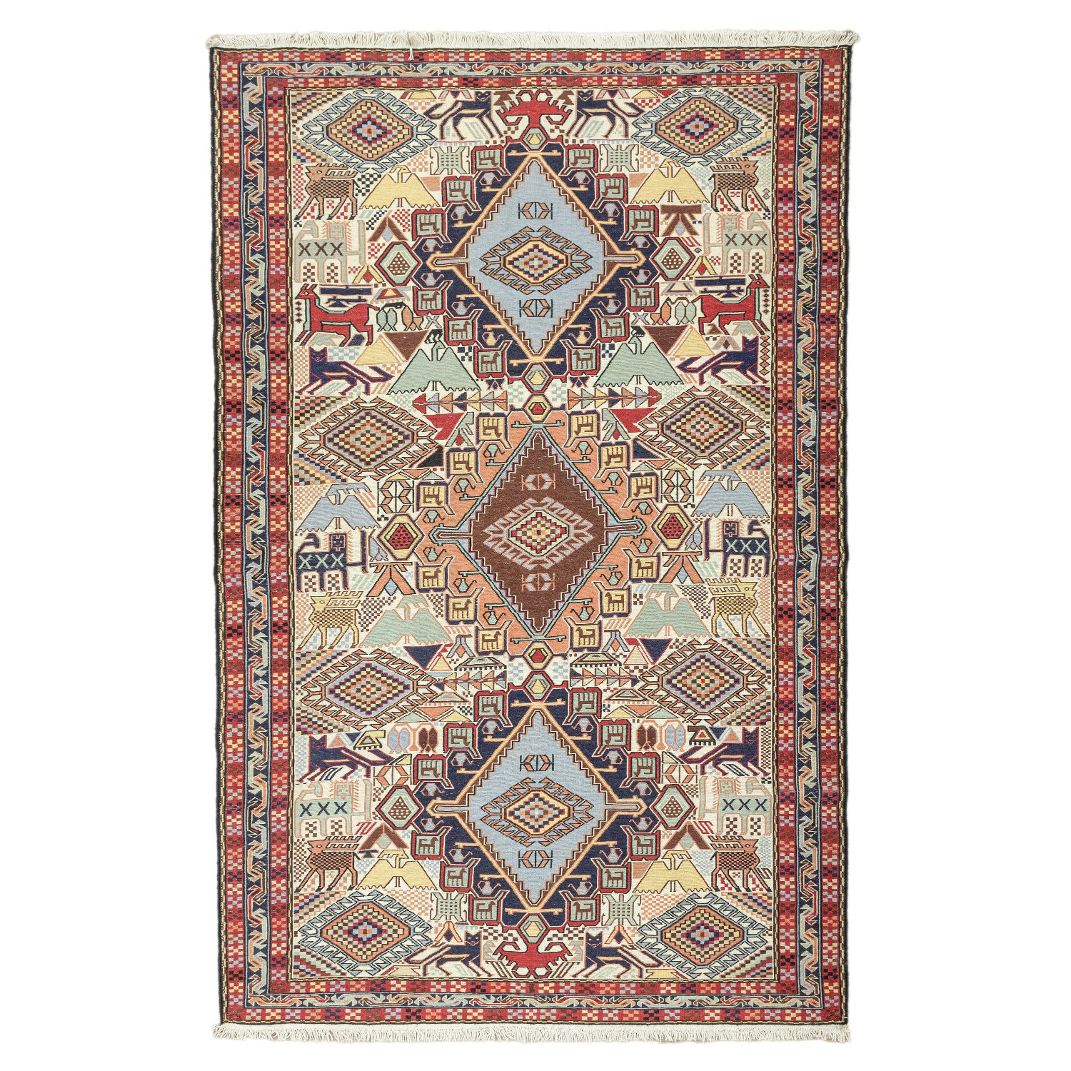 Tara Geometrik İran Sumak Kilim 130X207 Cm