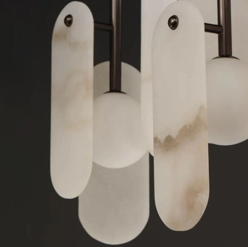 Mermer Camlı Sarkıt Avize 1