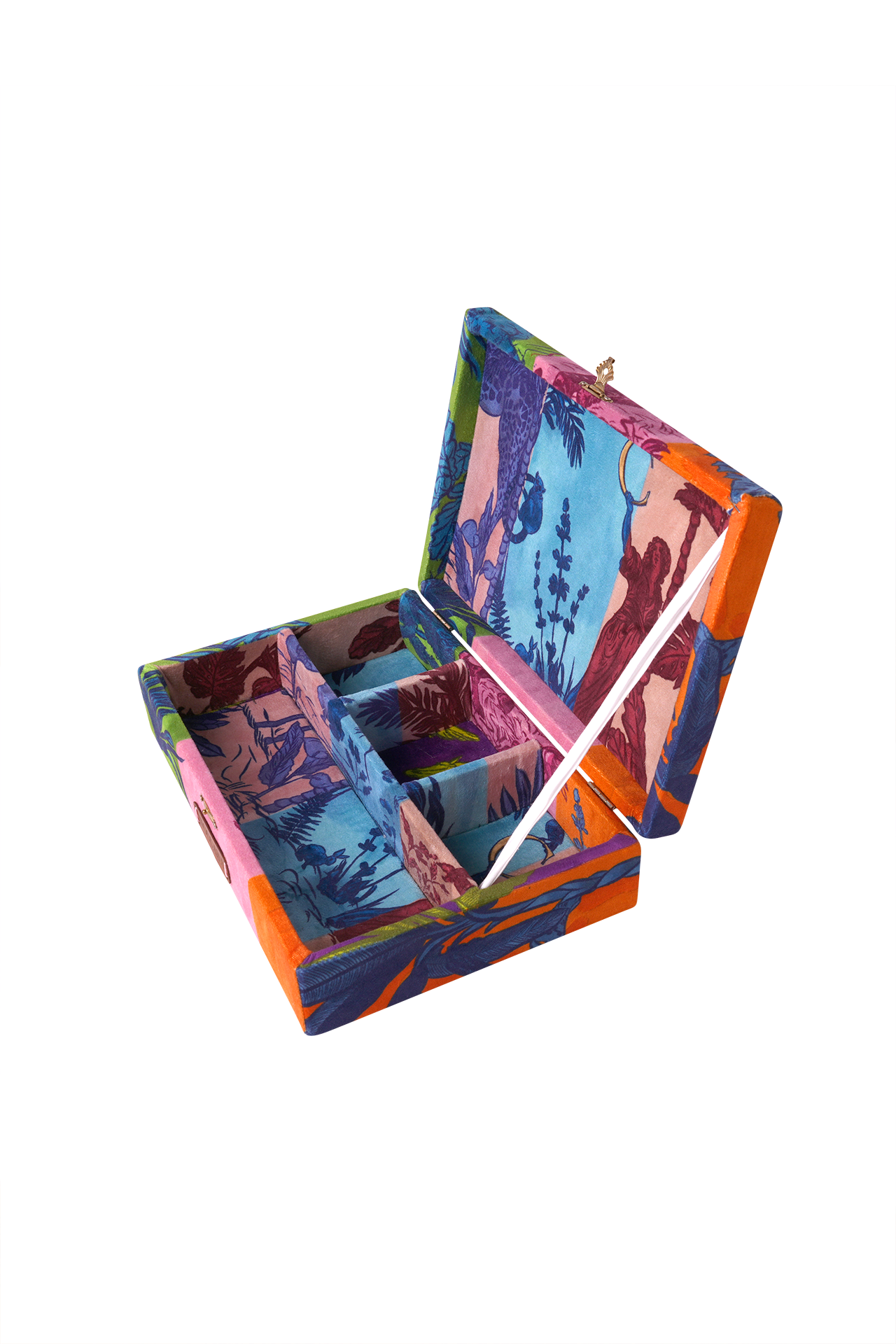 Tasarım Desenli Bölmeli Aksesuar Mücevher Kutusu