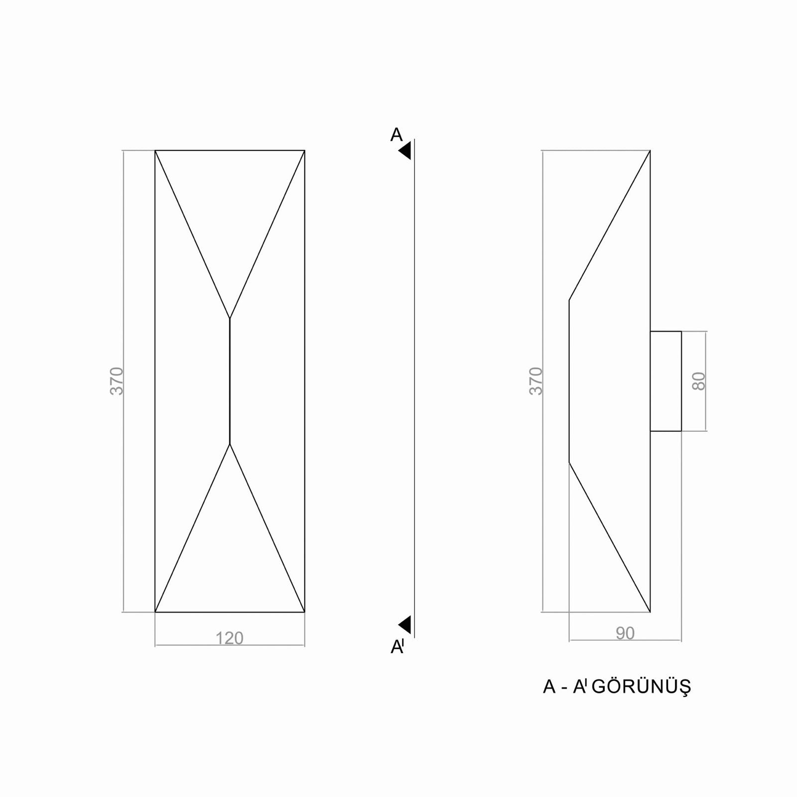 Tasarım Led Duvar Aplik Bourgeois 32 x 13 Cm