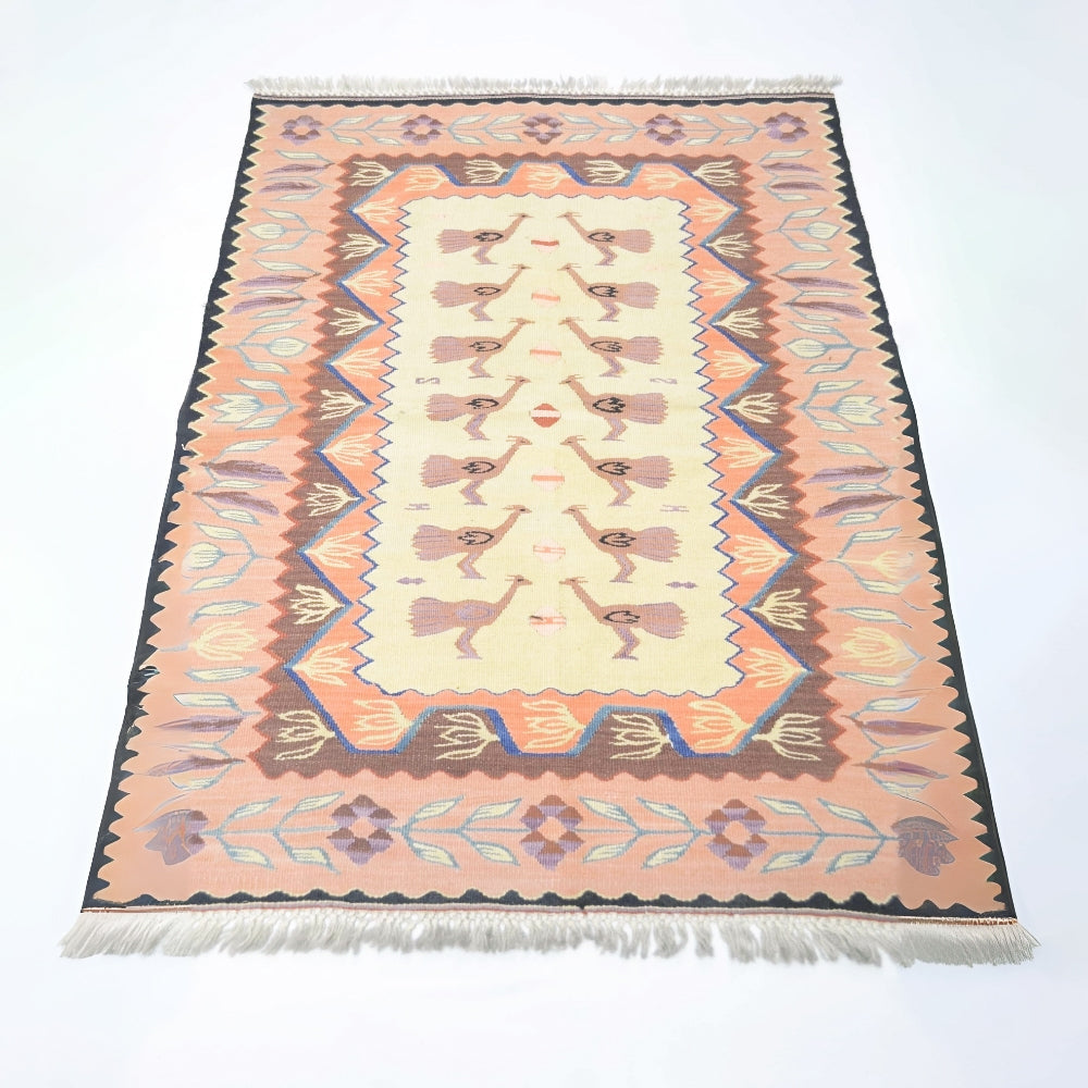 Tavus Kuşu Motifli Antik Süper İnce Kilim-Kilim & Halı-KilimCo-NowShopFun