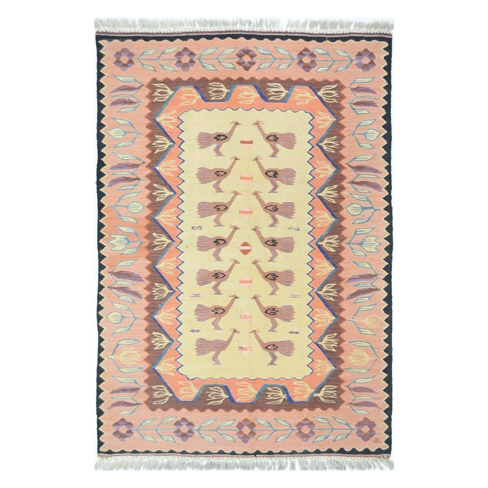Tavus Kuşu Motifli Antik Süper İnce Kilim-Kilim & Halı-KilimCo-NowShopFun
