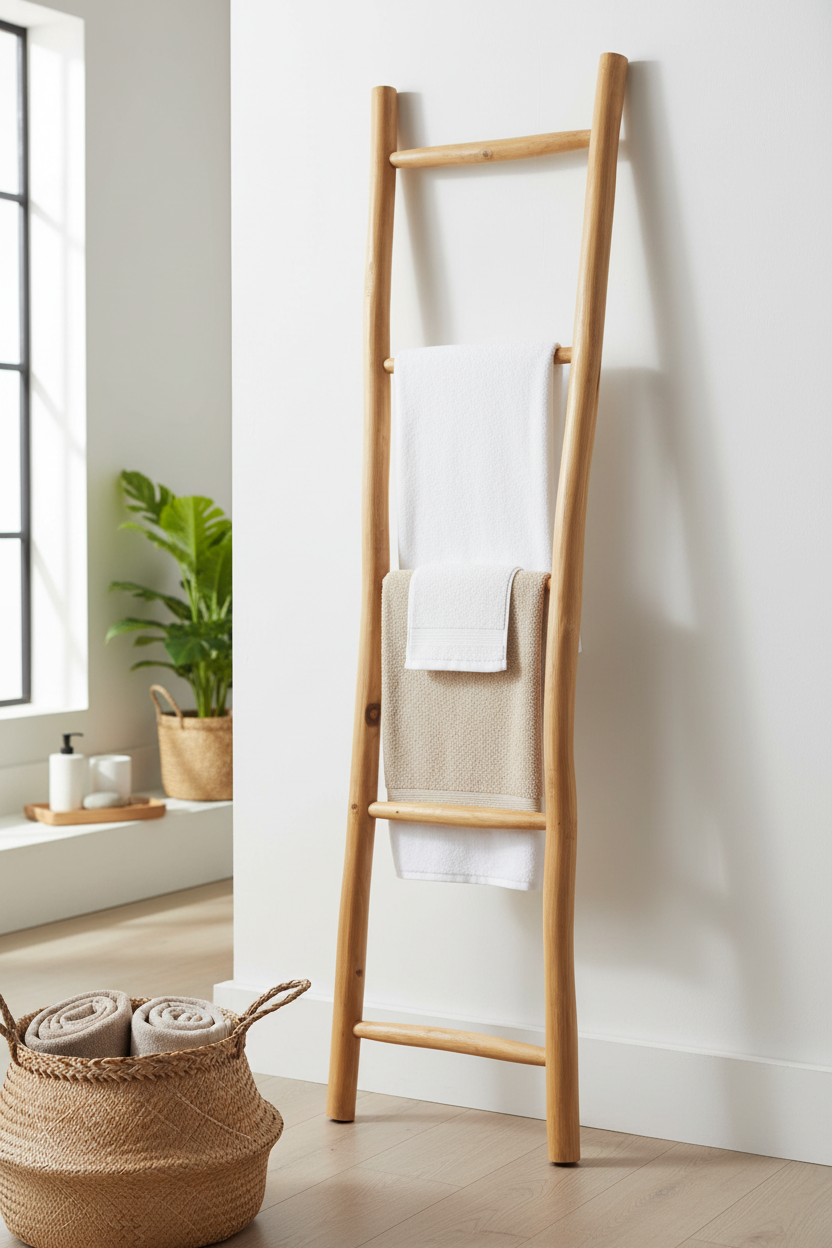 Teak Havlu Standı