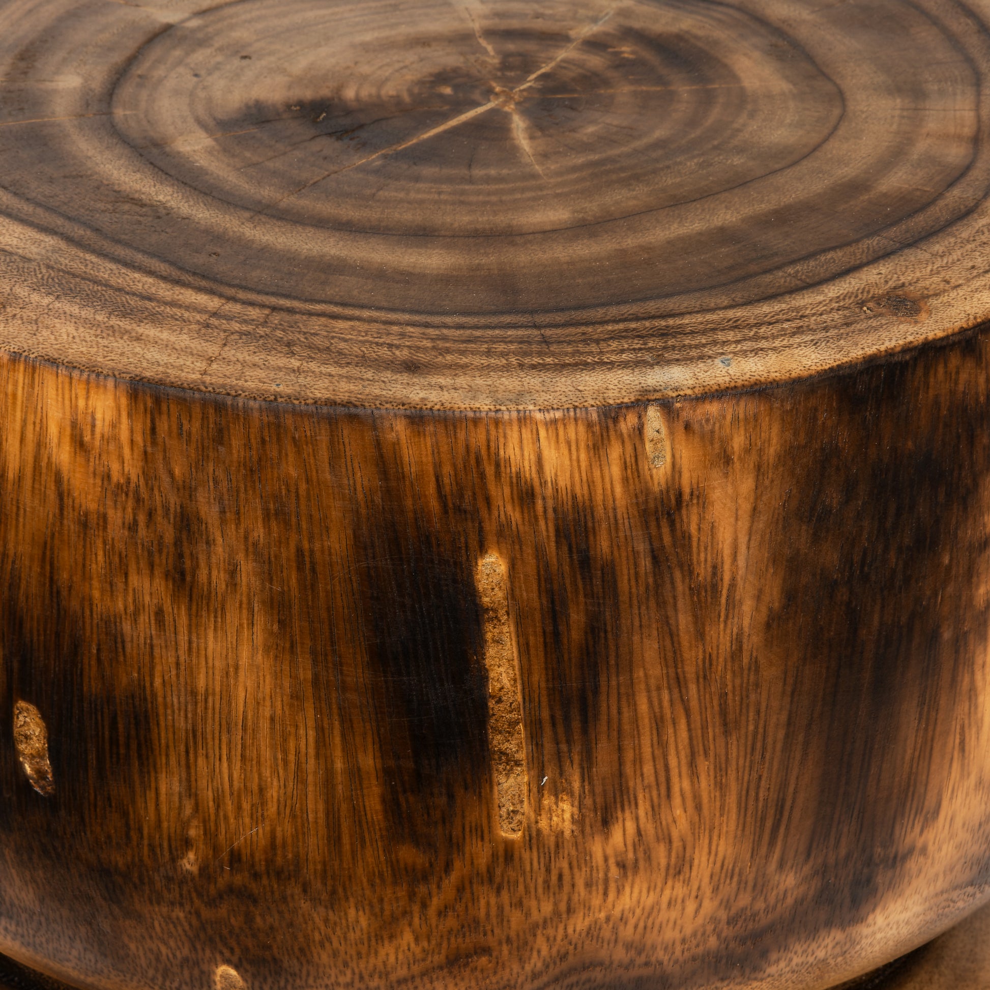Teak Naturel Kızıl Tabure