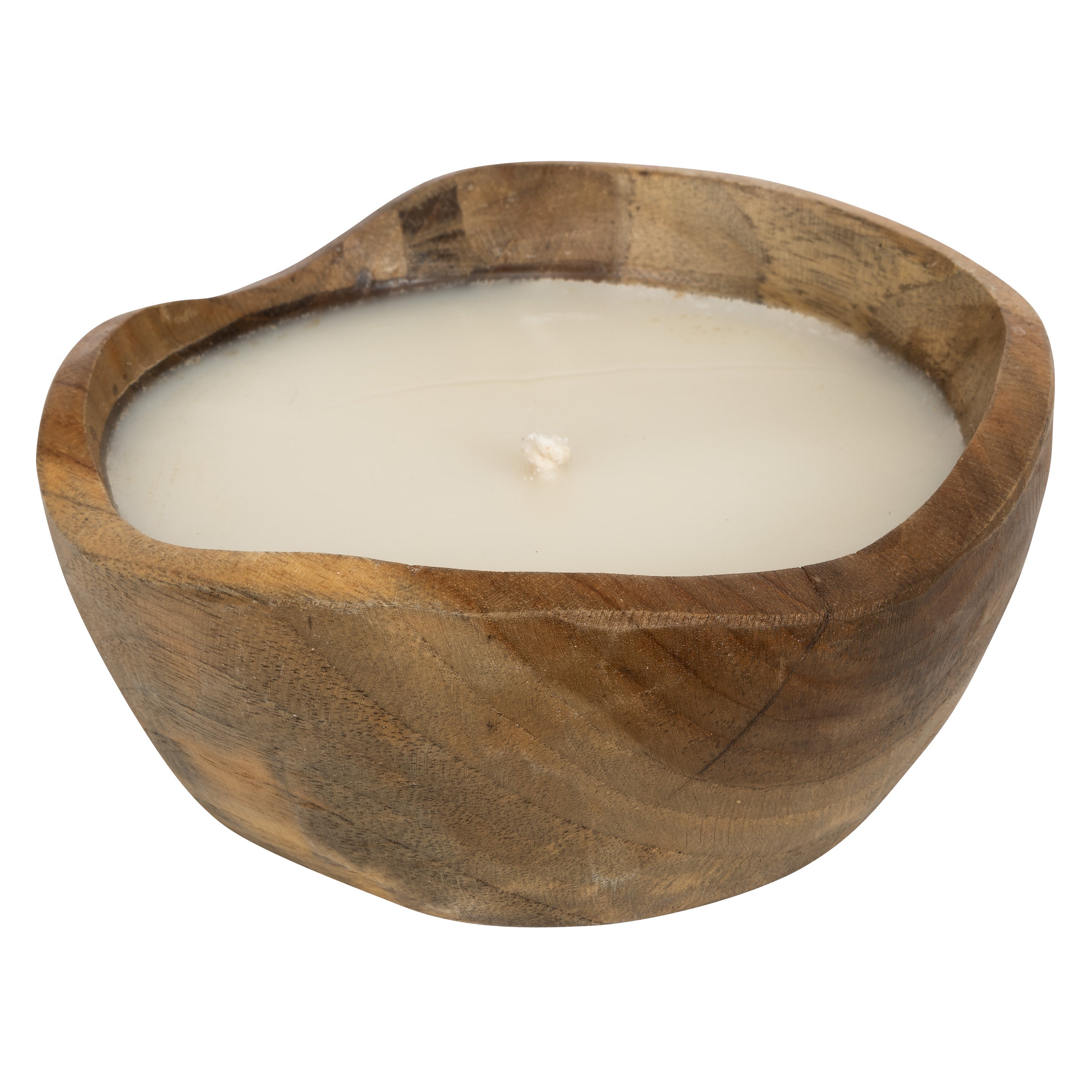 Teak Oymalı Yuvarlak Form Dekoratif Mum