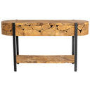 Teak Siyah Metal Curve Form Konsol