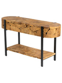 Teak Siyah Metal Curve Form Konsol