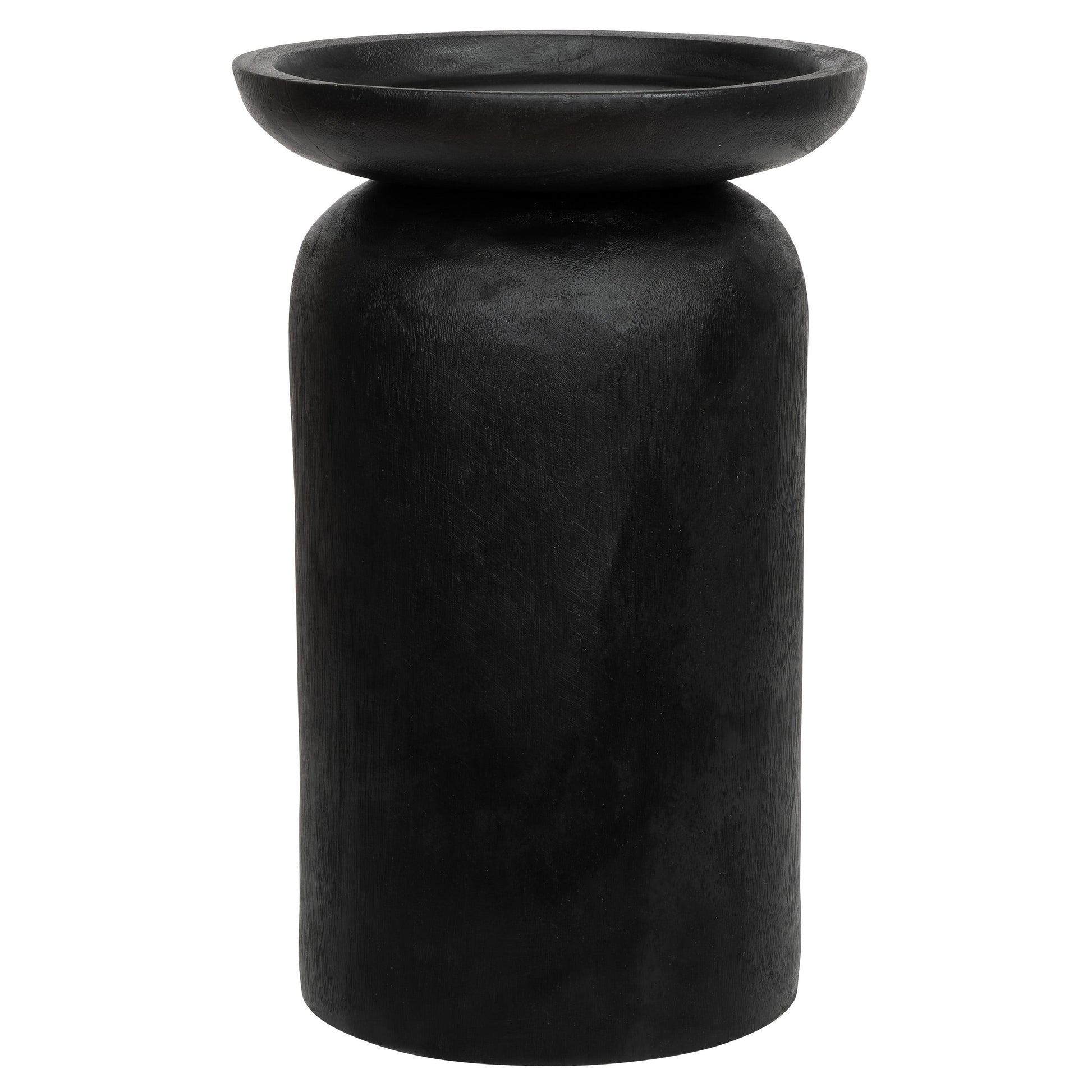 Teak Siyah Üst Naturel Tabure