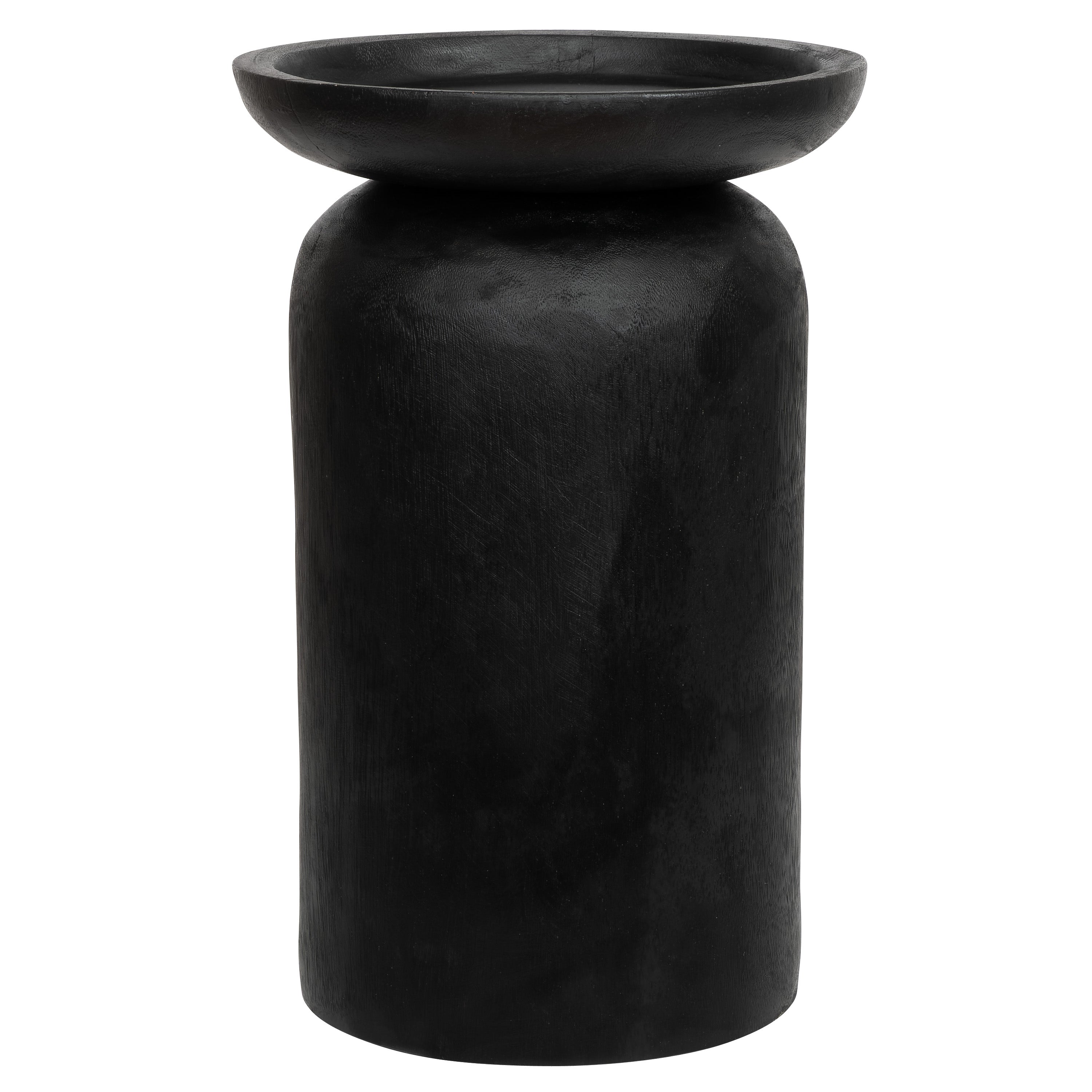 Teak Siyah Üst Naturel Tabure