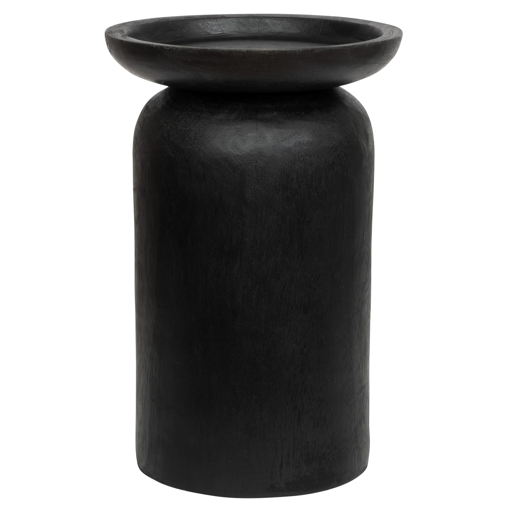 Teak Siyah Üst Naturel Tabure