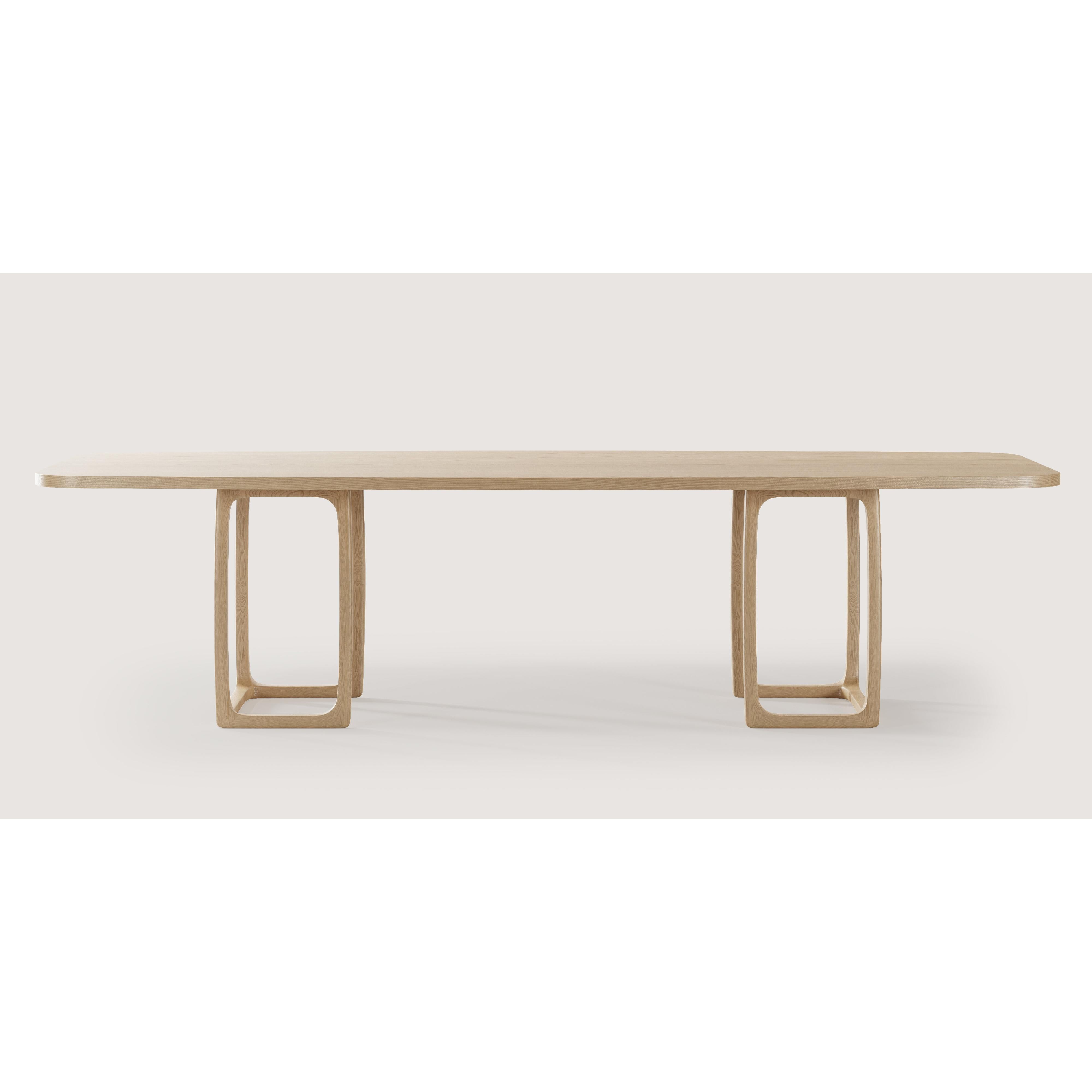 Tella Naturel Masif Meşe Yemek Masası