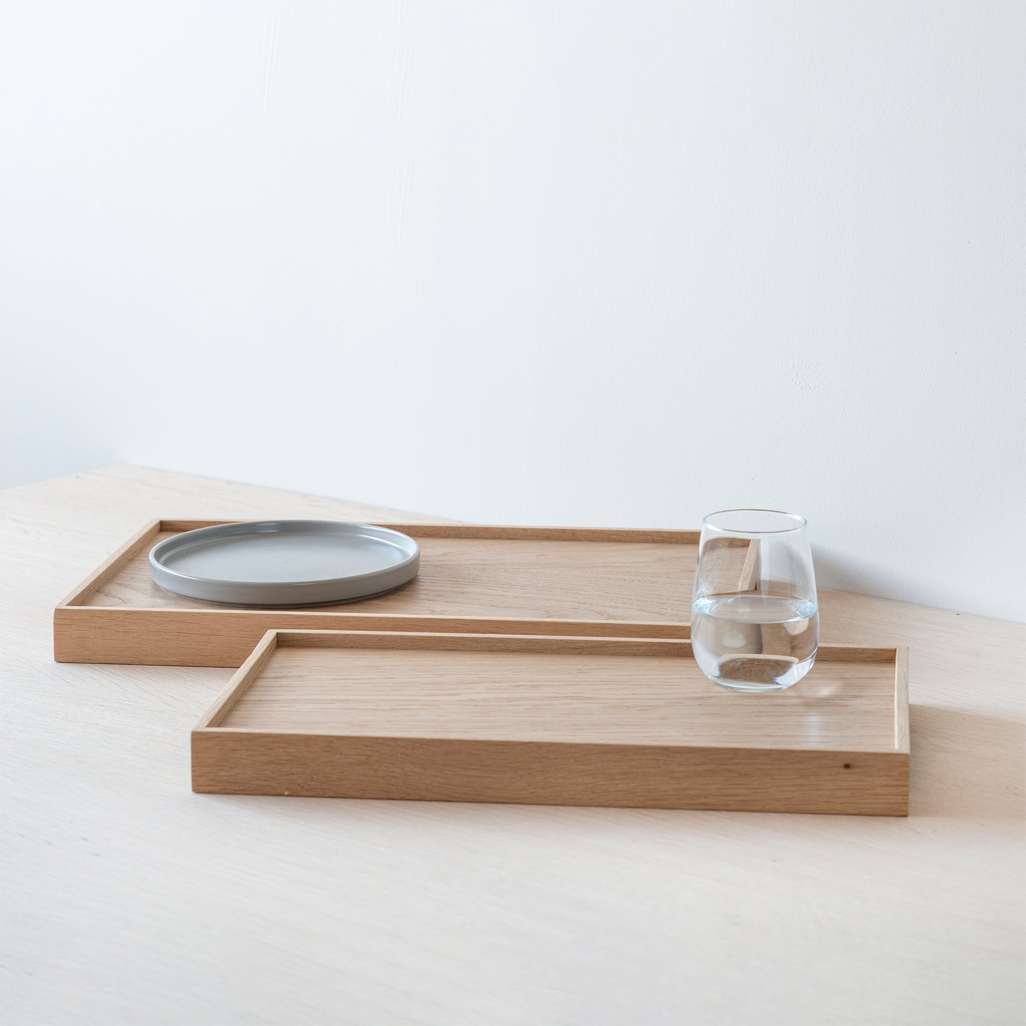 Edge Meşe Tepsi Seti