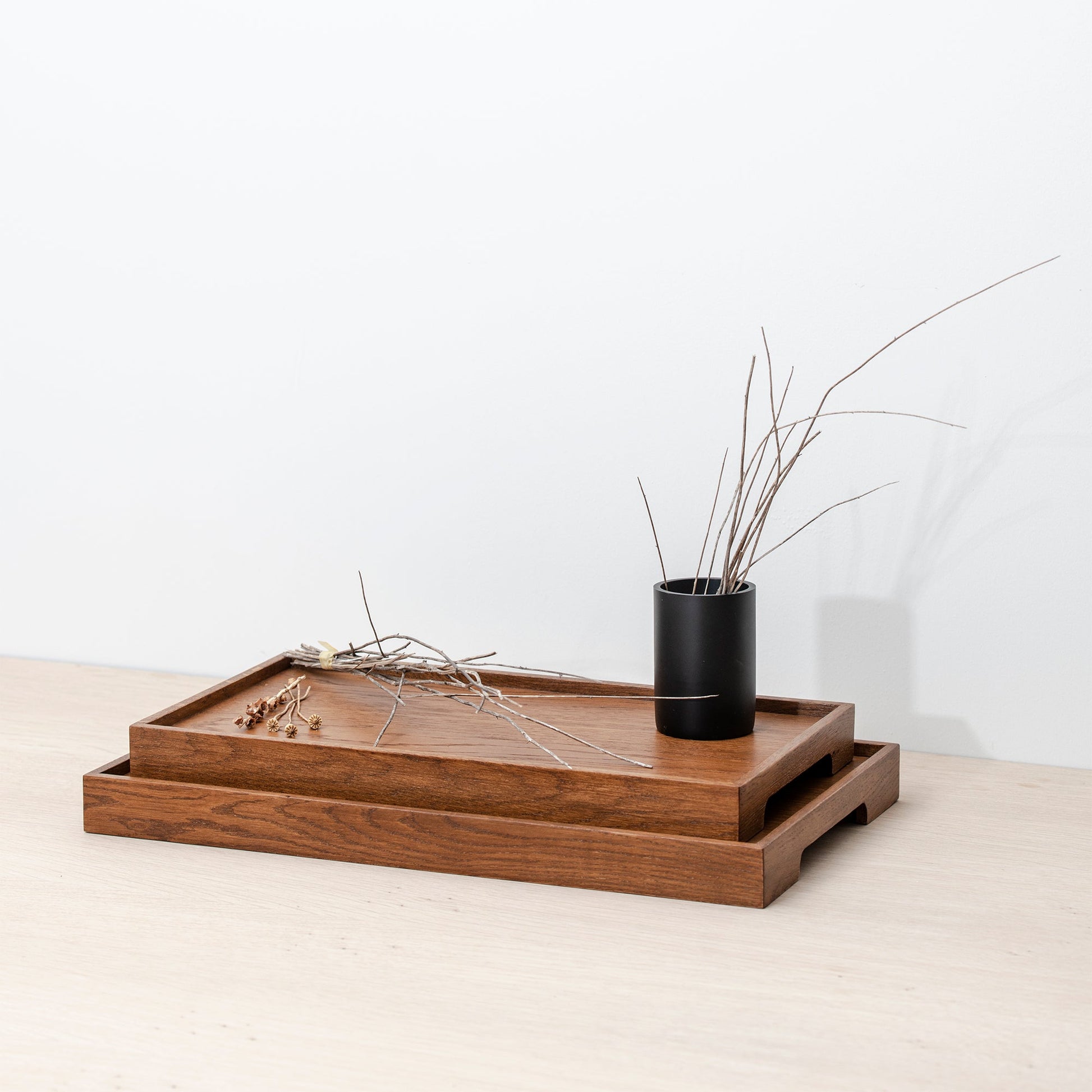 Edge Meşe Tepsi Seti