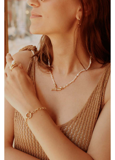 Teri Kum İnci Kolye-Kolye-Linya Jewellery-NowShopFun